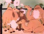 Smoking camels visual pun (scene edited on Cartoon Network, Boomerang, and TNT)