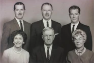 Tom (in the back row in the middle) with Robert and Chuck McKimson with Anabel, Charles Sr., and Aylce McKimson (front row)