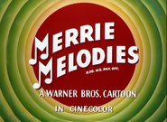 Merrie Melodies 1947-49 rings (Cinecolor version) Opening card Restored