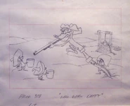 Lobby card preliminary sketch