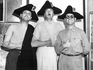 As Mussolini with Tedd Pierce as Hitler and Henry Binder as Hirohito or Tojo
