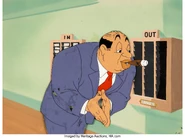 Production background painting and character cel