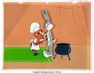 Production cel with a production background from "3 Ring Wing-Ding"