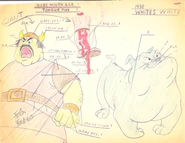 Color guide for the giant (left) and Hector the Bulldog (right)