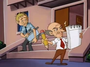 Chuck Jones with Friz Freleng caricatured in Animaniacs.