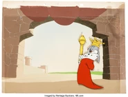 RabbitHoodProductionCel.jpg (857 KB) Production cel with production background from "Knights Must Fall"