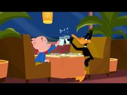 Daffy and Porky eating dinner