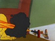 The scene where Claude is shot in the face is censored on both ABC and The Merrie Melodies Show