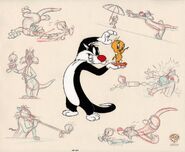 Sylvester and tweety model sheet ver 3 by guibor-d71vdyt