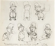 Porky's model sheet