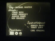 Original staff credits (from a 16mm B&W print)