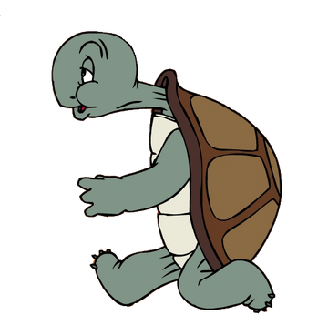 running tortoise cartoon