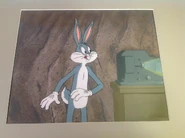 Production background with a Bugs Bunny cel