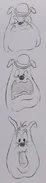 Spike the Bulldog's model sheet (2)