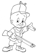 Elmer Fudd Line Art