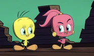 Aoogah and Tweety on Diego's ship