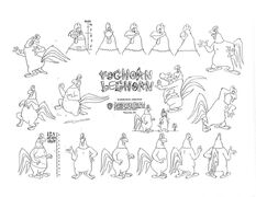 Warner Bros. Model Sheet for Foghorn Leghorn.