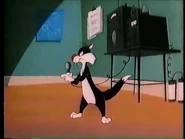 Sylvester talking in the microphone