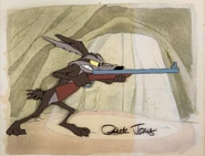 Production cel with production background