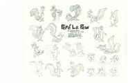 Pepe le pew model sheet ver 2 by guibor-d71v9xq