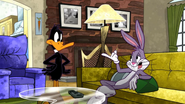 Bugs chatting with Daffy