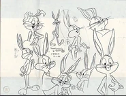 Sketches of Bugs Bunny in "Transylvania 6-5000", note production code 255117.