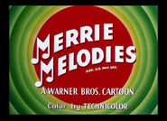 1947-1949 Merrie Melodies title (Color by Technicolor verison)