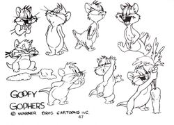 Goofy Gophers model sheet