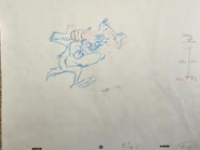 Production art of the Tasmanian Devil from the intro of this set