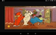 With Marvin the Martian, Witch Hazel, and Hugo the Abominable Snowman