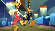 Tina and Daffy about to dance.