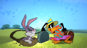 Daffy says that he never knew that man in his life.