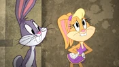 Bugs watching a confused Lola.