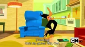 Daffy gets up and injures his glutes.