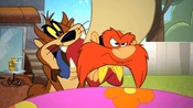 The Foghorn Leghorn Story (668 KB) The Tasmanian Devil finds Sam and gives him to Daffy.