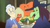 Gossamer sitting down at the party