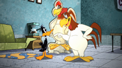 Foghorn says Daffy has talent.