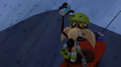 Wile E. realizes he is in danger.
