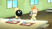 Marvin is seen in a flashback with Porky at high school.
