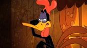 Daffy playing Foghorn Leghorn.