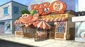 So Bugs, Daffy, and Porky visit another "hangout" - a restaurant that involves barbecues.
