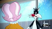 Sylvester's mother criticizes her son for never visiting.