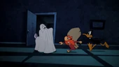 Daffy and Bugs try to convince Sam their house is haunted.
