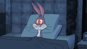 Bugs can't sleep because of Daffy's snoaring...