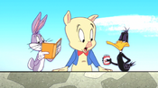 Bugs and Daffy return, as Porky continues to blab about the Grand Canyon, not noticing they left.