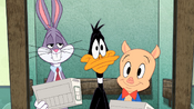 Daffy believes Bugs and Porky are—or were—plumbers.