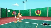 Lola plays tennis and meets Bugs afterwards