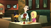Daffy refues to let one of his dates get what they want, and orders a salad instead.