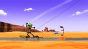 Wile E. catches up to Road Runner.