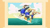 Bunny family portrait: Water Skiing themed